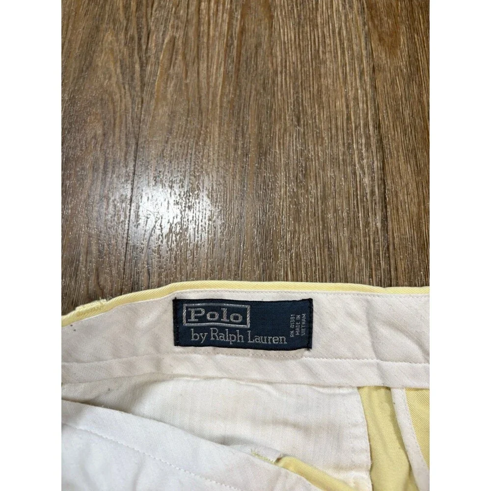 Polo Ralph Lauren Mens Chino Pants 33x32 (fits 32x31) Yellow Straight Fit Cotton